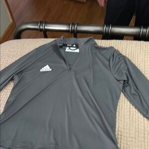 Adidas Gray Quarter-Zip Pullover
